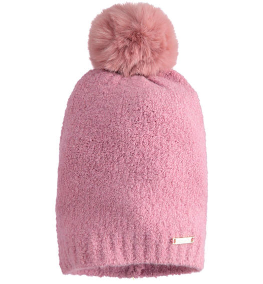Sarabanda girl s knit hat from 9 months to 8 years ROSA ANTICO-2748