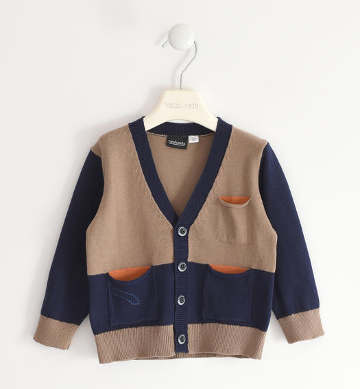 Sarabanda boy s knit cardigan from 9 months to 8 years BEIGE-0416
