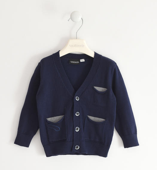 Sarabanda boy s knit cardigan from 9 months to 8 years NAVY-3854