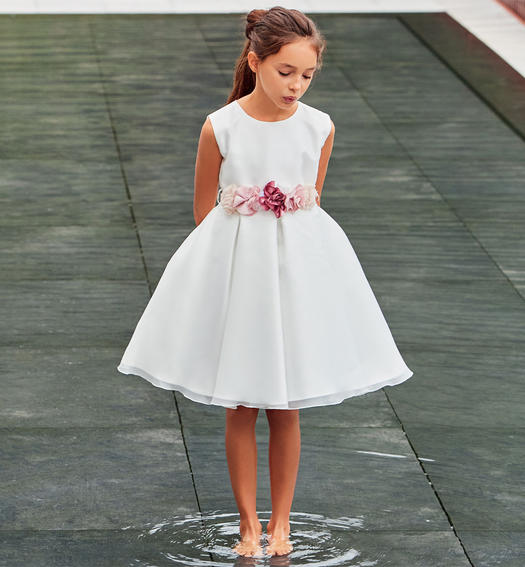 Sarabanda elegant occasion wear dress for girls from 8 to 16 years PANNA ROSA-8146