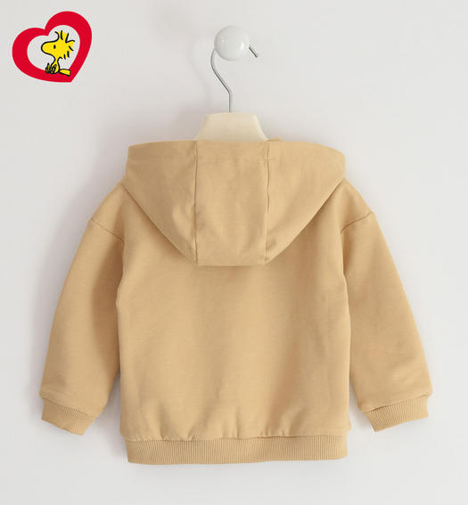 Sarabanda girl s Peanuts capsule sweatshirt with zip from 9 months to 8 years BEIGE-0732