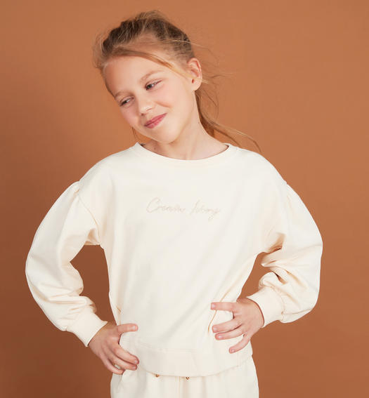 Sarabanda girl s sweatshirt with embroidery from 8 to 16 years GESSO-0214