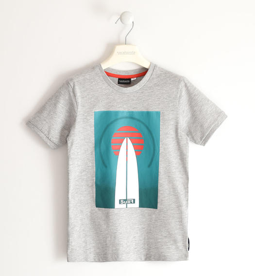 Fresca t-shirt per bambino con grafiche diverse da 8 a 16 anni Sarabanda GRIGIO MELANGE-8992