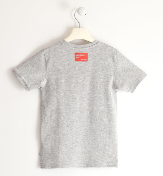 Sarabanda fresh T-shirt for boys with different graphics from 8 to 16 years GRIGIO MELANGE-8992
