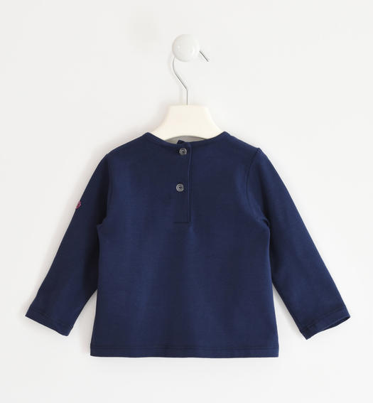 Stretch jersey t-shirt with colourful graphics for girl from 6 months to 7 years Sarabanda NAVY-3854