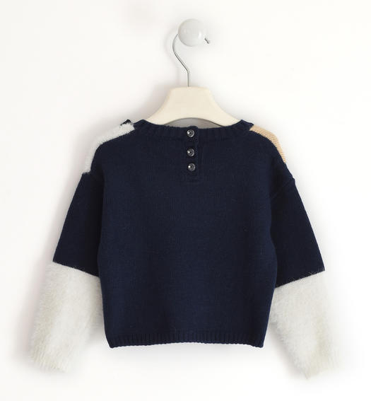 Sarabanda girl s knit sweater from 9 months to 8 years NAVY-3854