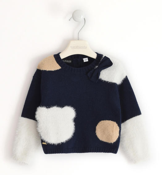 Sarabanda girl s knit sweater from 9 months to 8 years NAVY-3854