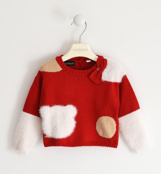 Sarabanda girl s knit sweater from 9 months to 8 years ROSSO-2253