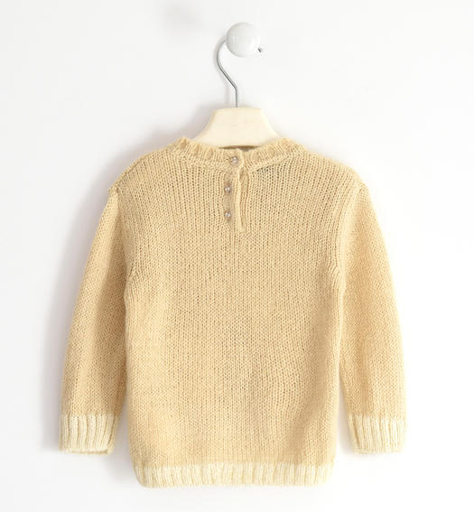 Sarabanda girl s mohair knit sweater from 9 months to 8 years BEIGE-1033