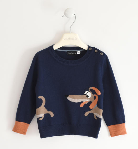 Sarabanda boy s knit sweater from 9 months to 8 years NAVY-3854