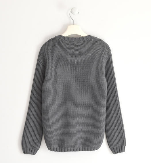 Sarabanda boy s knit sweater from 8 to 16 years GRIGIO SCURO-0564