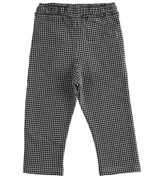 Sarabanda boy s houndstooth pattern pants from 9 months to 8 years GRIGIO MELANGE-NERO-6UN8