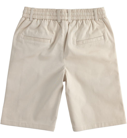 Sarabanda regular fit short trousers for boys from 8 to 16 years BEIGE-0421