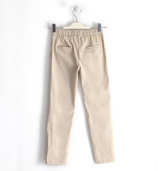 Sarabanda long regular fit boy s trousers from 8 to 16 years BEIGE-0421
