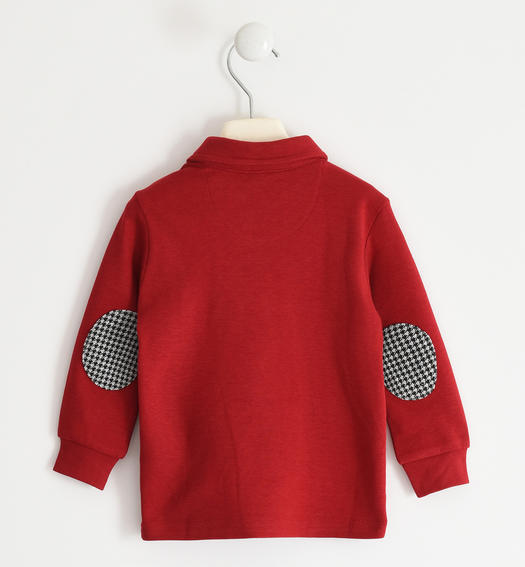 Sarabanda boy s long-sleeved polo t-shirt from 9 months to 8 years ROSSO-2259