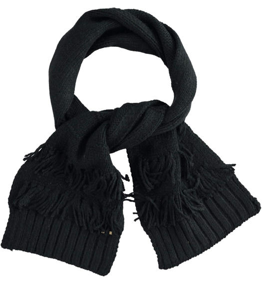 Sarabanda girl s scarf with fringe from 8 to 16 years NERO-0658