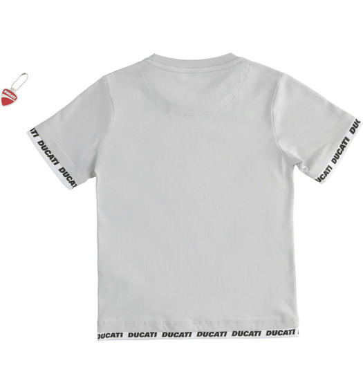 100% cotton Sarabanda meets Ducati boy¿s t-shirt from 3 to 16 years old GRIGIO-0571