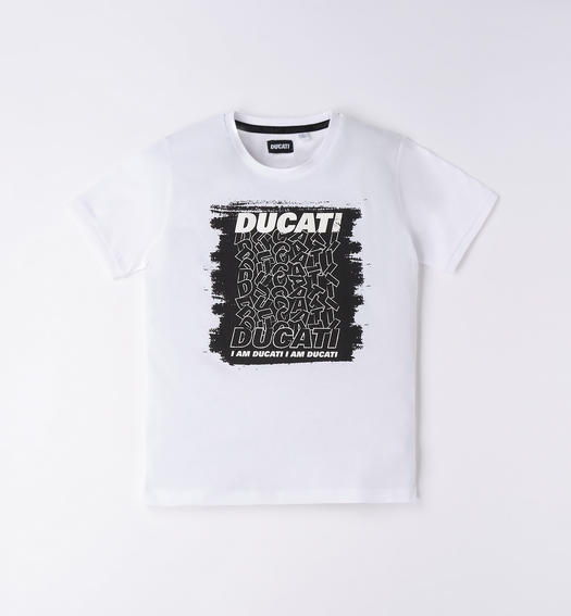 T-shirt Ducati bambino 100% cotone da 3 a 16 anni BIANCO-0113