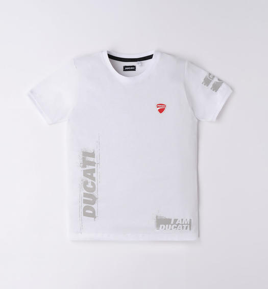 T-shirt stampe Ducati bambino da 3 a 16 anni BIANCO-0113