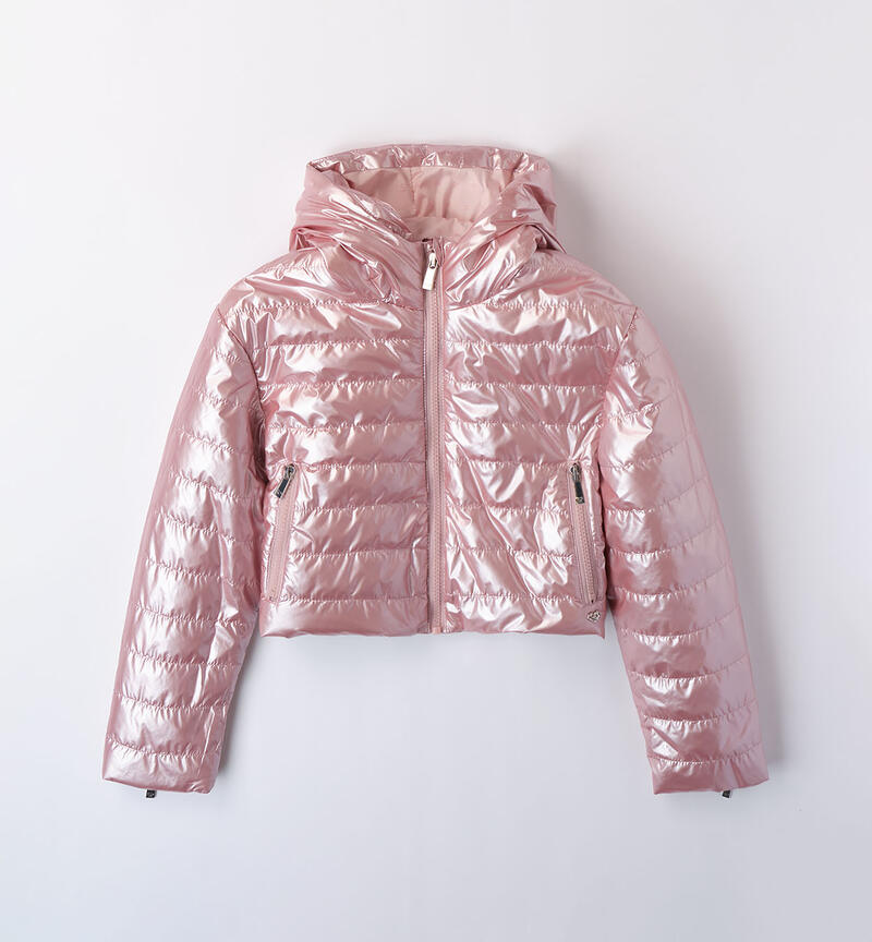 Girls' pink 100-gram padded jacket ROSA CHIARO-2617
