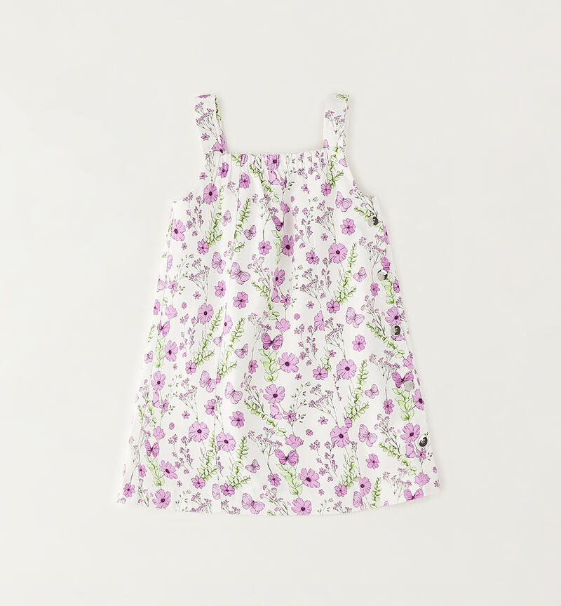 Flower girl dress BIANCO-LILLA-6CAE
