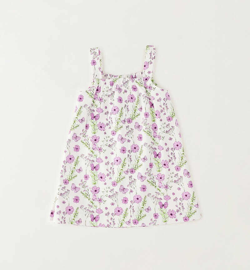 Flower girl dress BIANCO-LILLA-6CAE