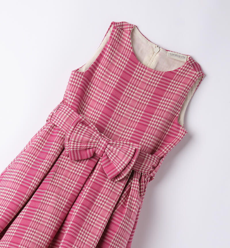 Abito bambina a quadri ROSA-2524