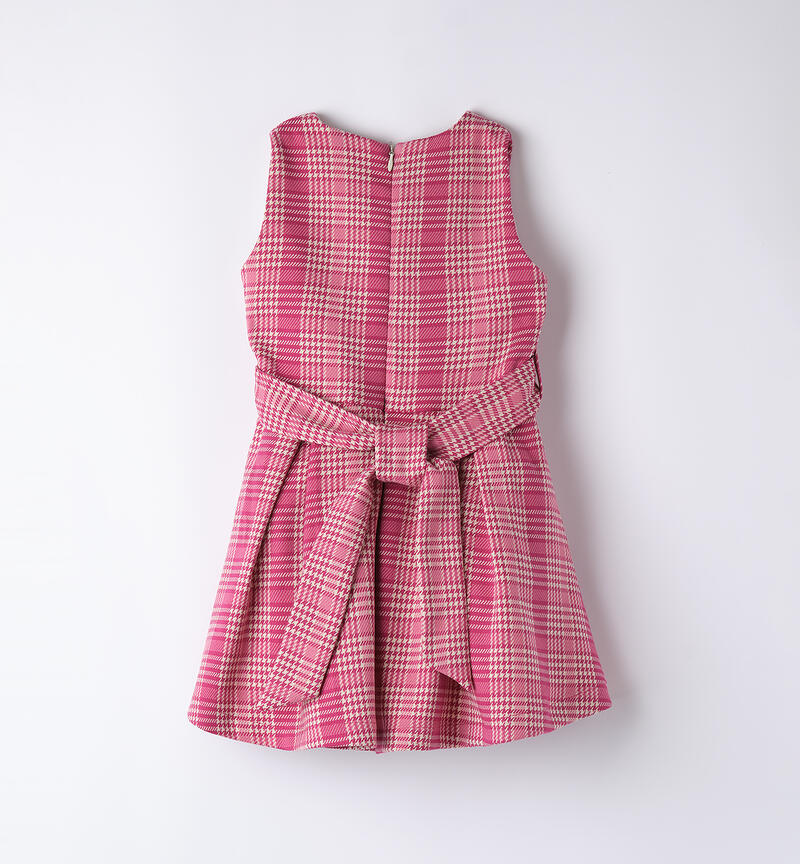 Abito bambina a quadri ROSA-2524
