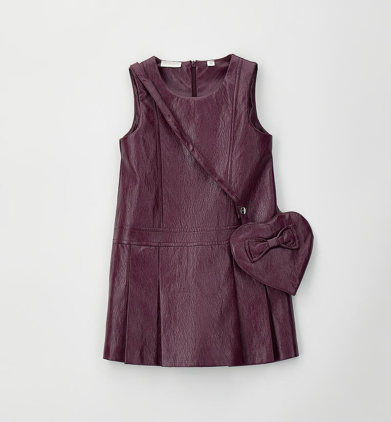 Abito bambina con borsa GRAPE WINE-3055
