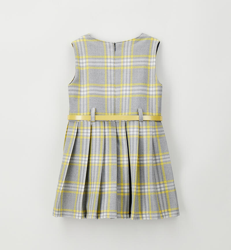 Abito bambina con cintura GRIGIO MELANGE-8992
