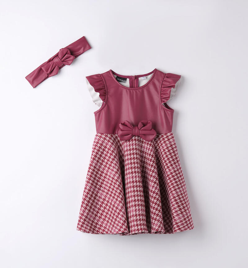 Sarabanda houndstooth dress for girls from 9 months to 8 years PRUGNA-2656