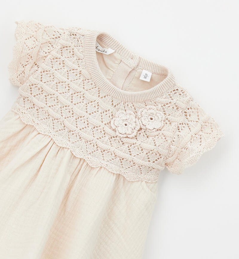 100% cotton baby girl dress CRYSTAL GRAY-2911