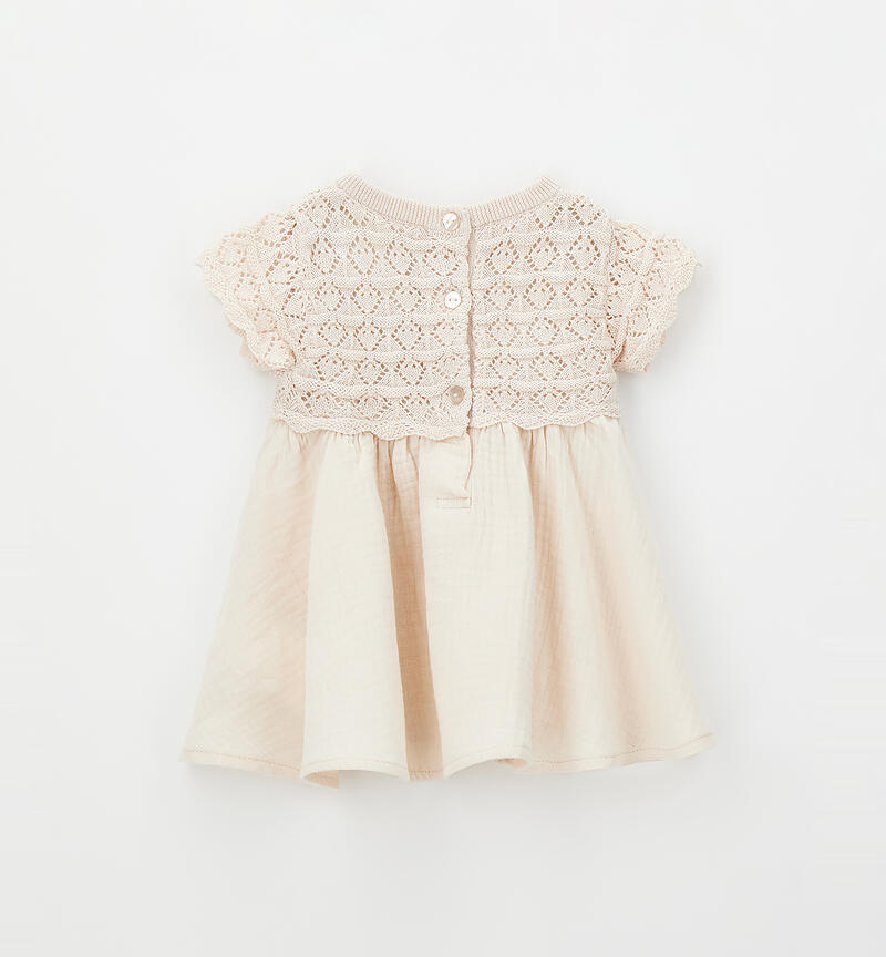 100% cotton baby girl dress CRYSTAL GRAY-2911