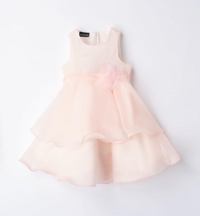 Sarabanda occasion wear dress with belt for girls from 9 months to 8 years ROSA CIPRIA-2621