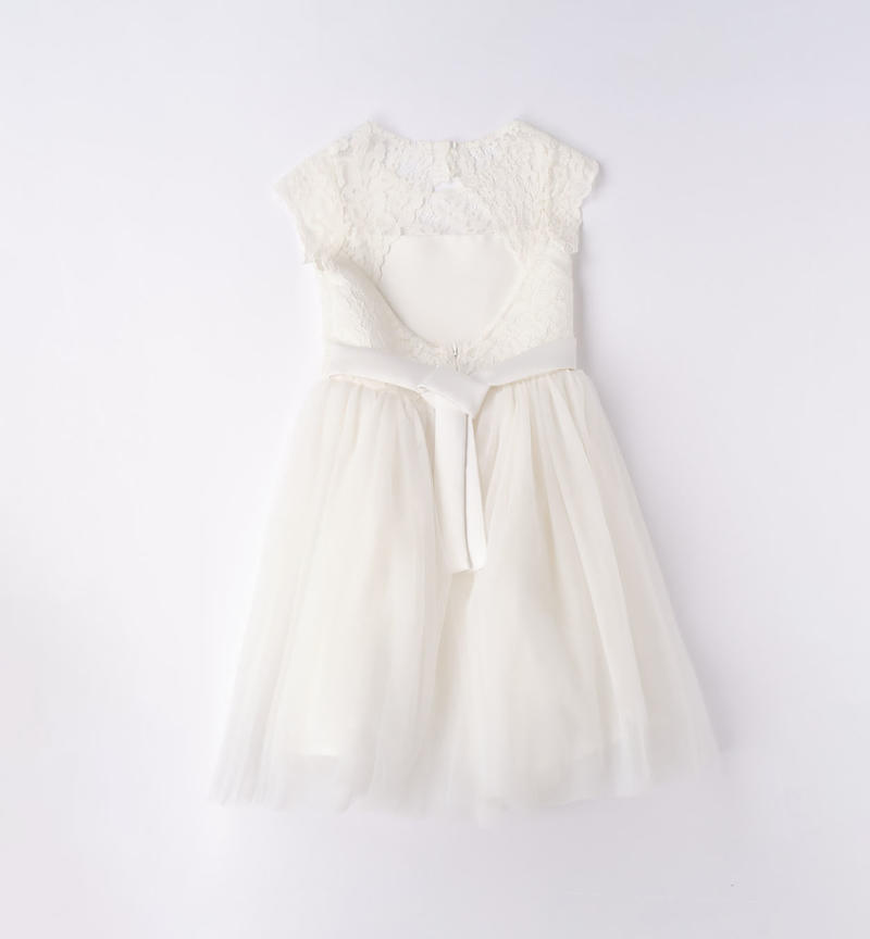 Abito cerimonia ragazza in tulle da 8 a 16 anni Sarabanda PANNA-0112