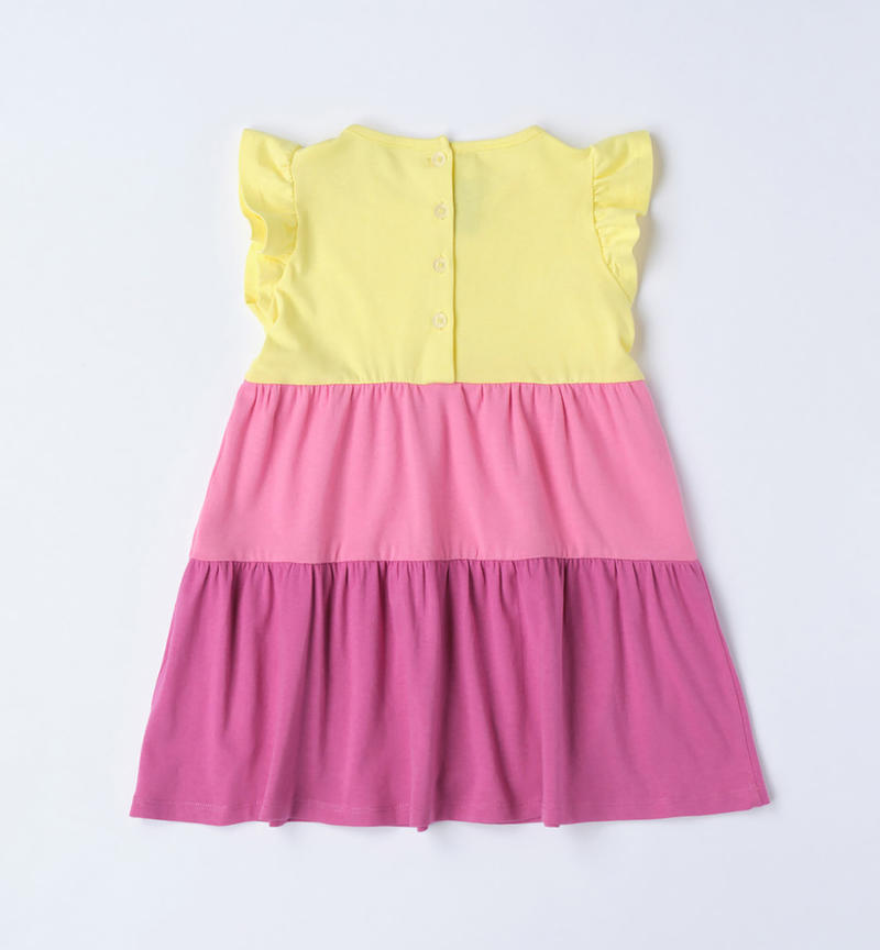 Sarabanda colourful dress for girls from 9 months to 8 years GIALLO-1417