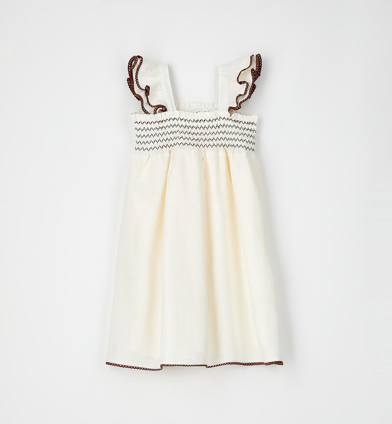 Abito da bambina Sarabanda PANNA-MARRONE-8191