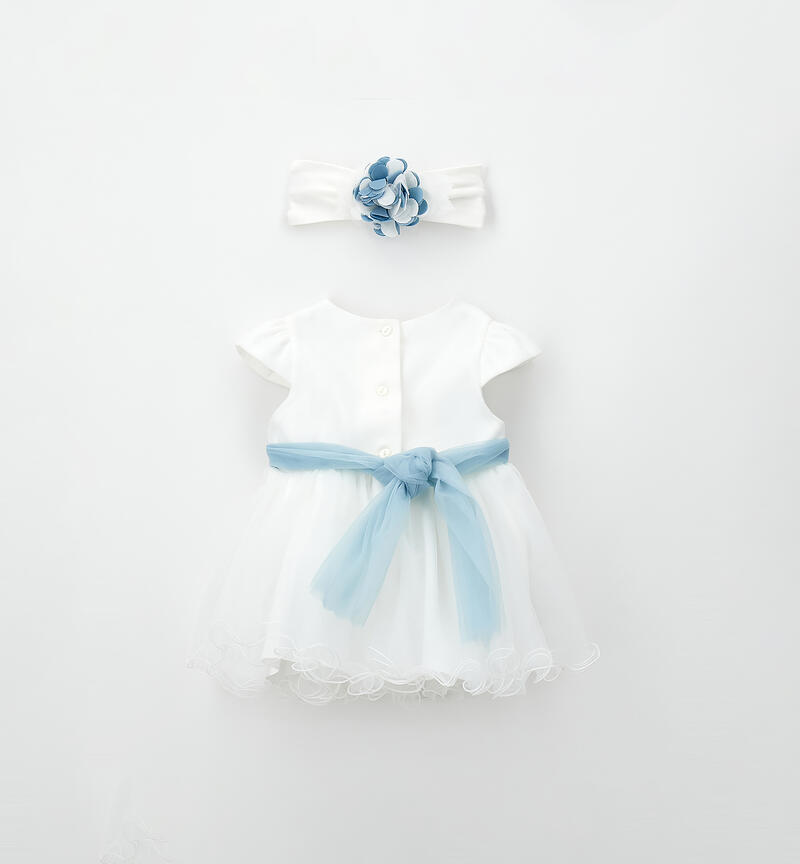 Baby girl christening dress WINTER SKY-3942