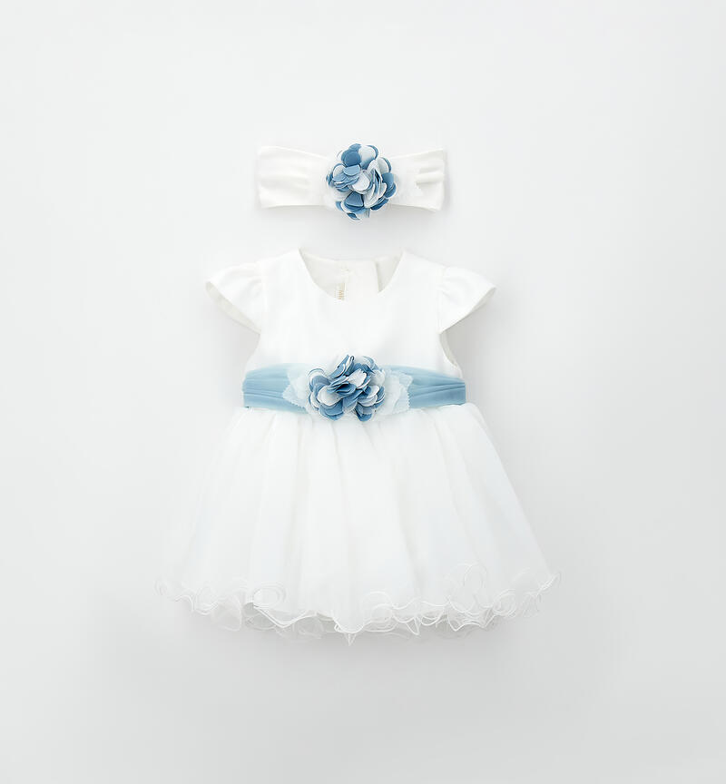 Baby girl christening dress WINTER SKY-3942