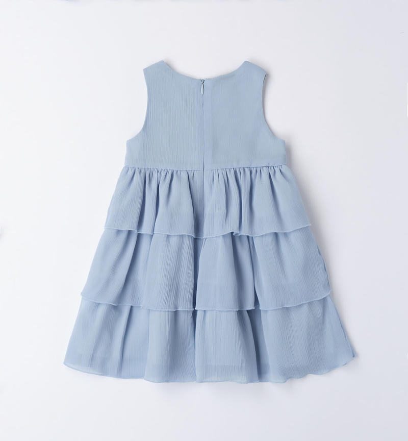 Abito elegante fiocco bambina da 9 mesi a 8 anni Sarabanda BLU-3632