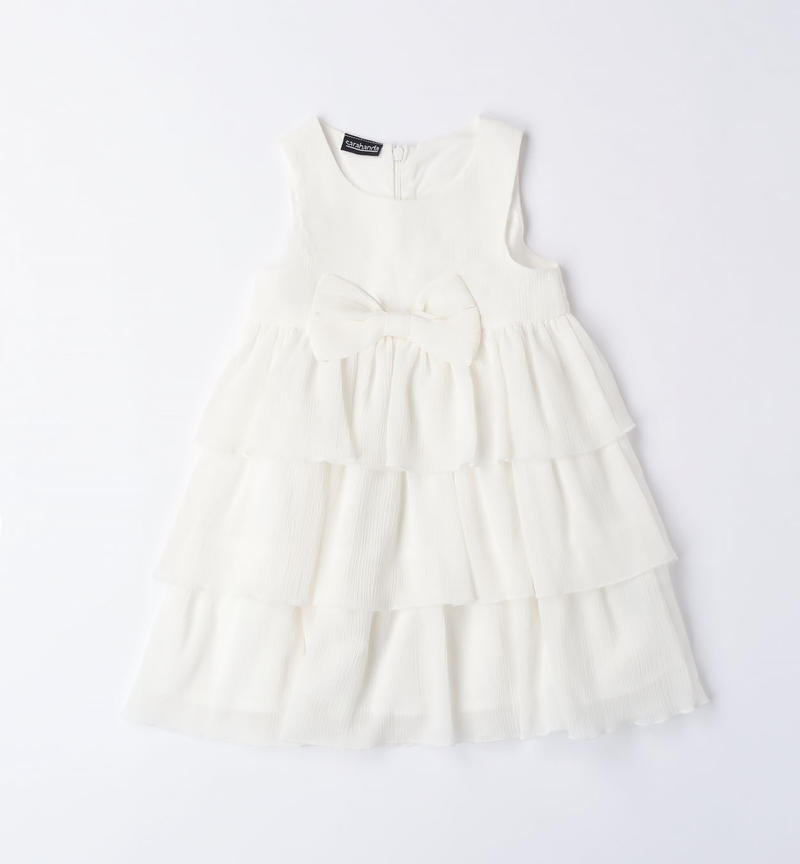 Abito elegante fiocco bambina da 9 mesi a 8 anni Sarabanda PANNA-0112