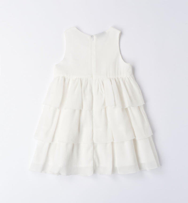 Abito elegante fiocco bambina da 9 mesi a 8 anni Sarabanda PANNA-0112