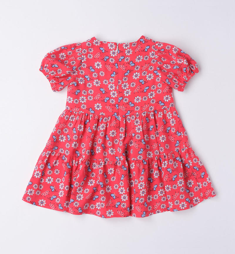 Sarabanda summer floral dress for girls from 9 months to 8 years BIANCO-ROSSO-6VG3