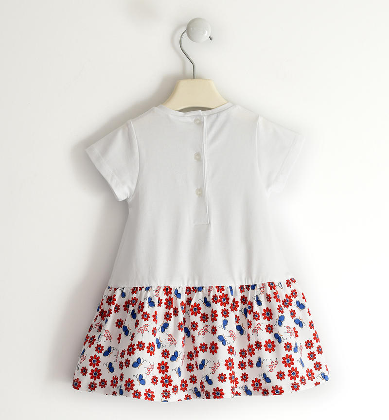Abito fiore paillettes bambina da 12 mesi a 8 anni Sarabanda BIANCO-0113