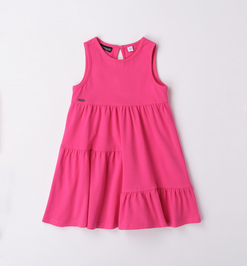 Sarabanda fuchsia dress for girls from 9 months to 8 years FUXIA-2437