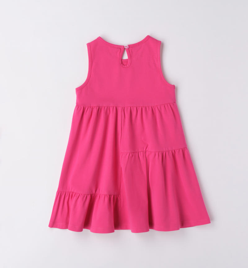 Sarabanda fuchsia dress for girls from 9 months to 8 years FUXIA-2437