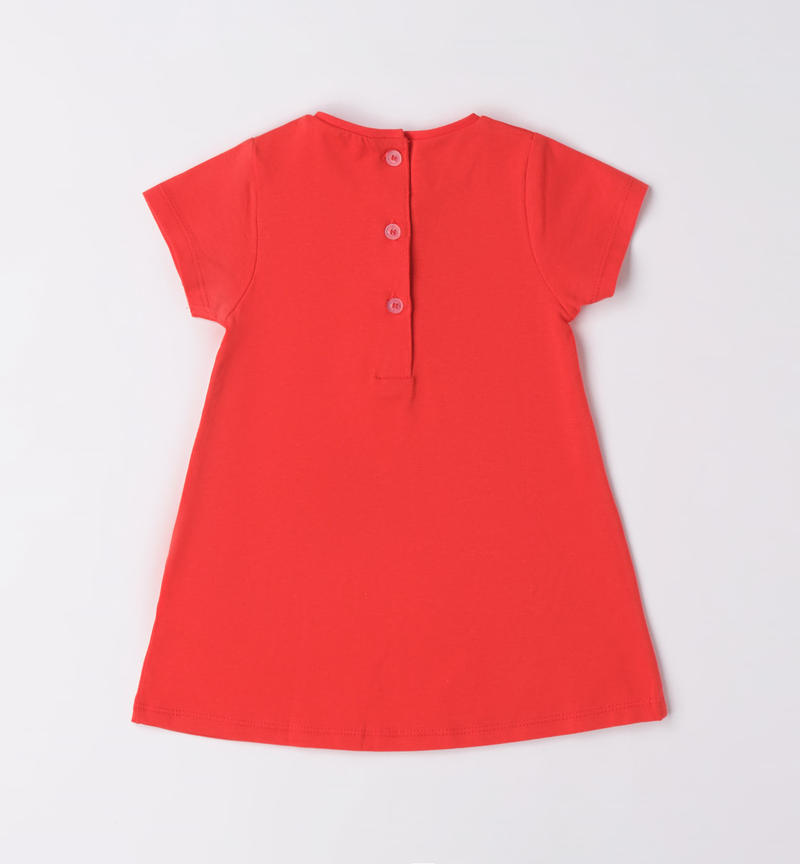 Sarabanda glitter dress for girls from 9 months to 8 years ROSSO-2235