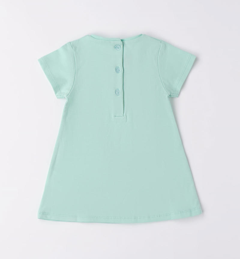 Sarabanda glitter dress for girls from 9 months to 8 years VERDE CHIARO-4634