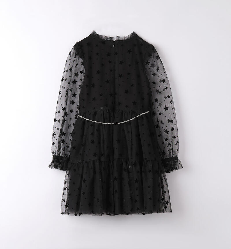 Abito in tulle ragazza da 8 a 16 anni Sarabanda NERO-0658