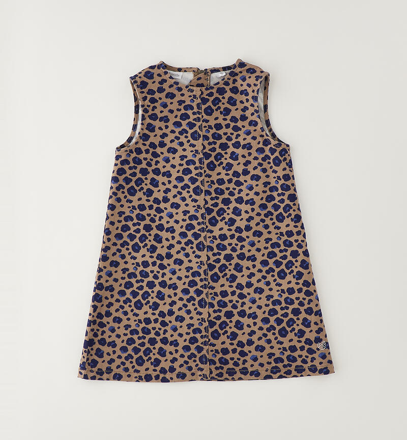 Abito leopardato bambina PANNA-BEIGE-6CEM